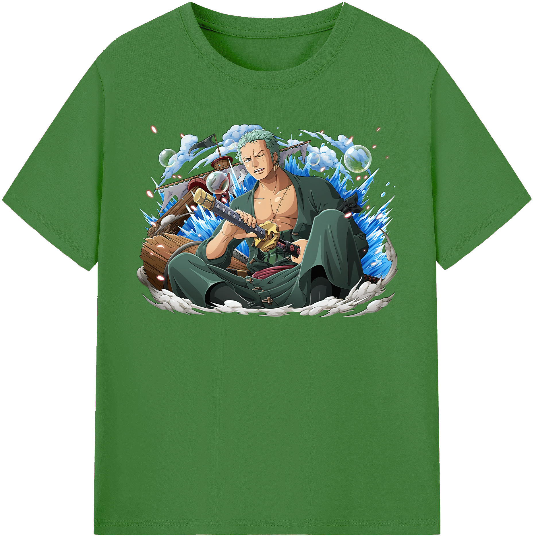 ワンピース ロロノア・ゾロ ONE PIECE Roronoa Zoro レディースカジュアルプリントTシャツ（綿100％）
